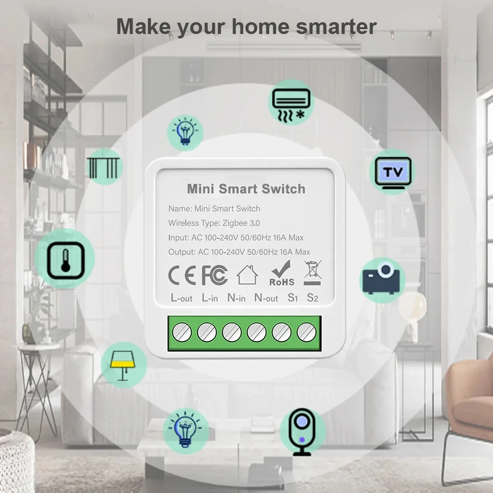 Mini WIFI Zigbee3.0 Smart Swit - Smart Home Automation Diy 评论和价格